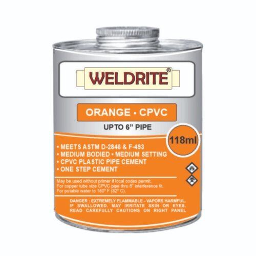 Use With Cpvc Fittings/cpvc Pipe Medium Orange Solvent Cement