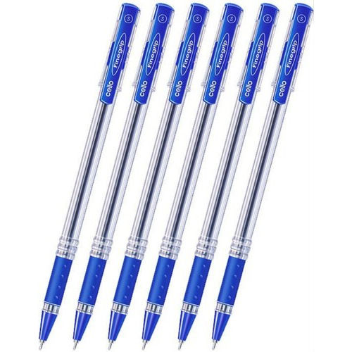 Very Smooth And Small Rotating Cello Blue Ball Pen With Fine Grip