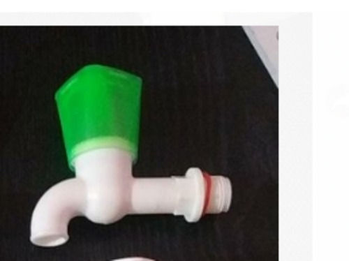 Pvc 15 Mm, White And Green Plastic Water Tap Use For Bathroom Fitting, 50G