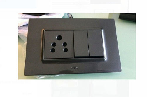 Plastic Black Modular Switch One 5 Pin Plug With 2 Switches, Related Voltage 240V, Current 10 Amp