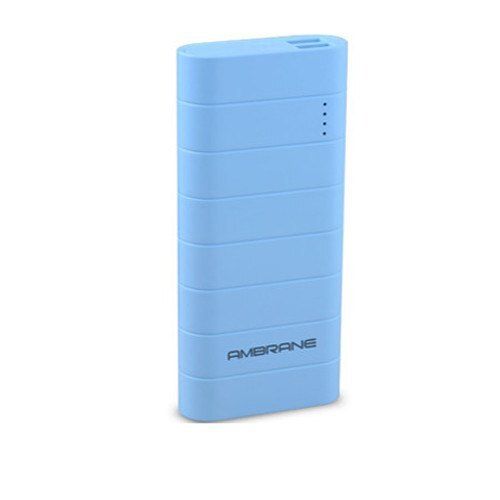 Blue Capacity 5001 - 10000 Mah Li-Polymer Battery Abs Plastic Ambrane Power Bank