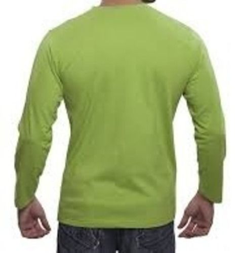 Casual Wear Full Sleeves Round Neck Cotton T Shirt For Men