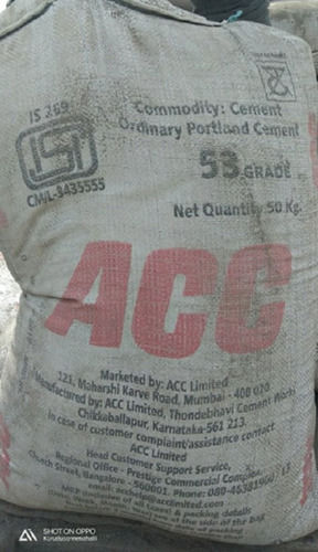 Acid-Proof Durable And Long Lasting High Grade Ordinary Portland Grey Acc Cement