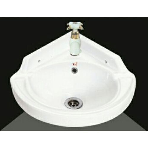 Bath Hardware Sets Easy To Clean And Easy To Install White Corner Wash Basin For Bathroom