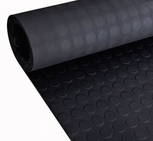 Easy To Clean Slip Resistance Rectangular Black Rubber Mats For Domestic And Commercial