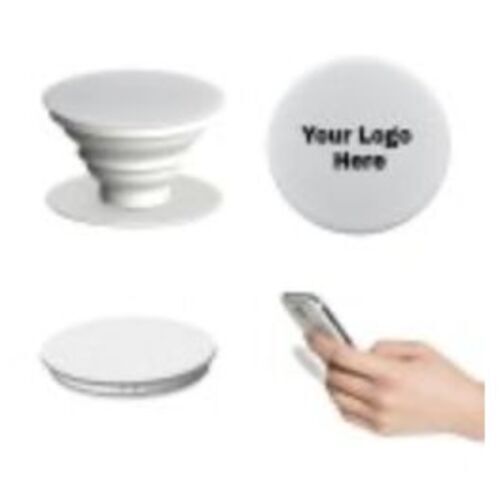 Easy To Use Rubber White Mobile Phone Holder With Light Weight And Fine Finishing - Rubber Body, Available in 3 Sizes, White & Black Design , Convenient Pop Socket for Easy Grip and Stability 