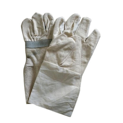 Free Size Plain White Cotton Unisex Safety Hand Gloves