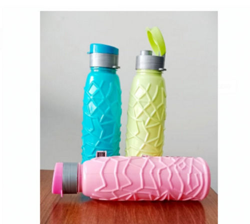 Strong Durable Long Lasting Round Multicolour Plastic Water Bottle For Drinking Water, Capacity 1 L