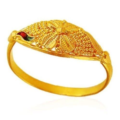 Women Trendy And Designer Stainless Steel Yellow Color Beautiful Gold Ring