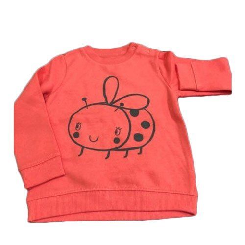 Red Orange Cotton Casual Wear Printed Kids T Shirts For Casual And Regular Wear