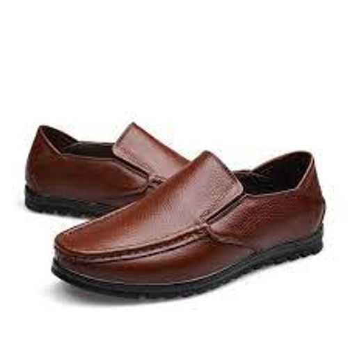 Casual Wear Light Weight Brown Leather Loafer Shoes