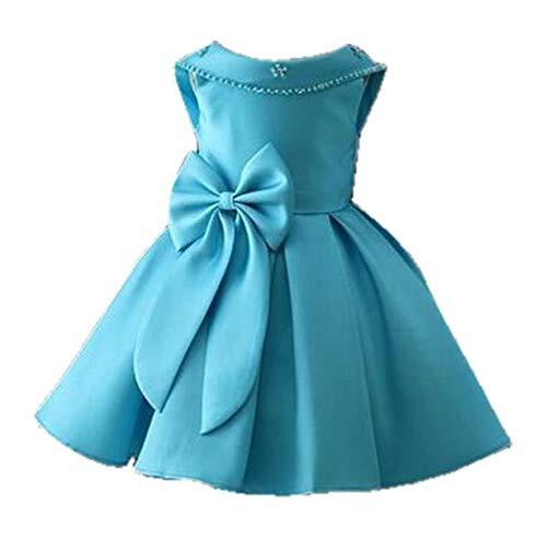 Automatic Fairy Dolls Girls Full Length Party Wear Sky Blue Satin Frocks