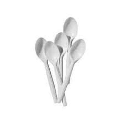 White  Eco Friendly Biodegradable Disposable Spoons