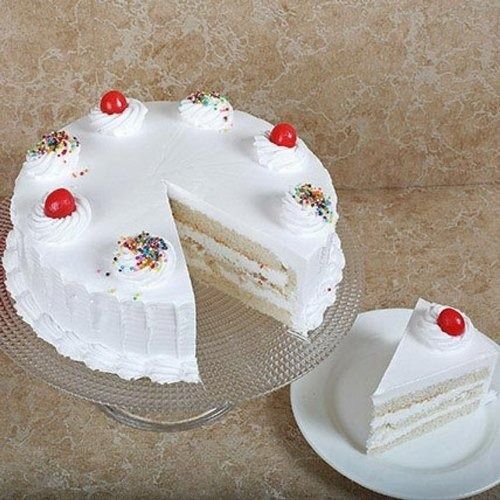 Mouth Watering Delicious Rich Sweet Natural Taste White Vanilla Flavor Cake