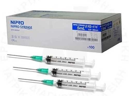 Nipro Syrings 5 ML X 100 21GX1/2