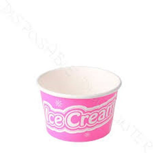 Premium Qualities Disposable Paper Printed Pink Ice Cream Cups, 150 Ml