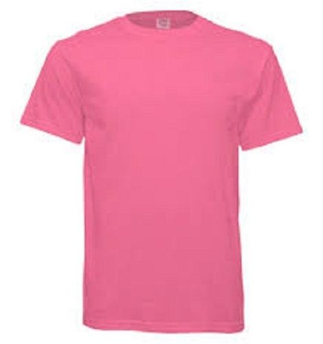 Round Neck Pink Short Sleeves Mens T Shirts For Casual And Party Wear Age Group: 20-25