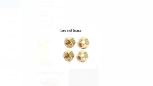 Round Polished Finish Copper Brass Flare Nut, Size 3 Inch, Pack 4 Pieces Usage: For Fitting Use