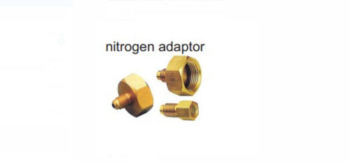 Round Shape Powder Coated Brass Nitrogen Adapter, Size 4 Inches, Pack Of 3 Pieces  Application: For Fitting Use