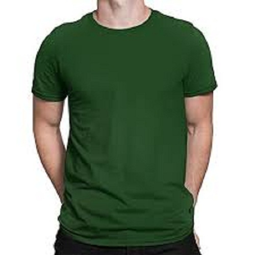 Green Round Neck Plain Short Sleeves Mens T Shirts For Casual And Party Wear Age Group: 20-25