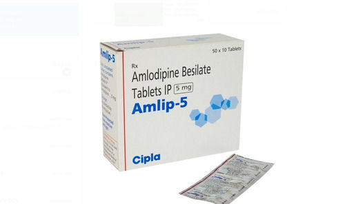 Amlip-5 Amlodipine Besilate Tablet Helps To Lower High Blood Pressure, Lower High Blood Pressure, Reducing The Chances Of Heart Attack Or Stroke