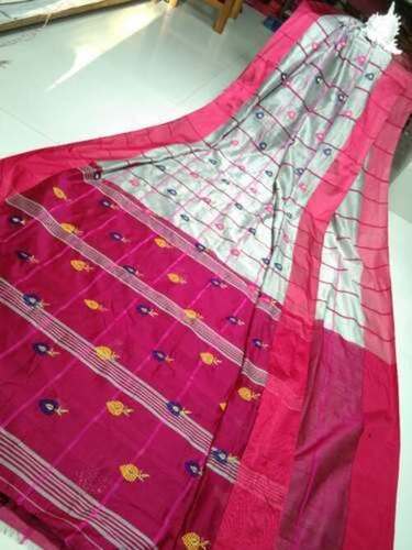 Beautiful Comfortable Multi Color Designer Cotton Silk Handloom Saree