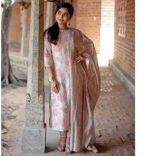 Cotton Silk Printed Stylish Comfortable Elegant Suit For Party And Weddings