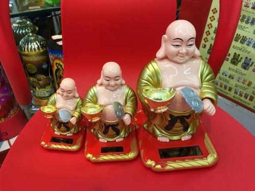 Golden Cute Beautifully Made Creative Feng Shui Laughing Buddha For Home Decor And Gifts