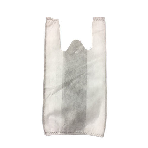 With Handle Eco Friendly Plain W Cut White Non Woven Carry Groceries Shopping Bag