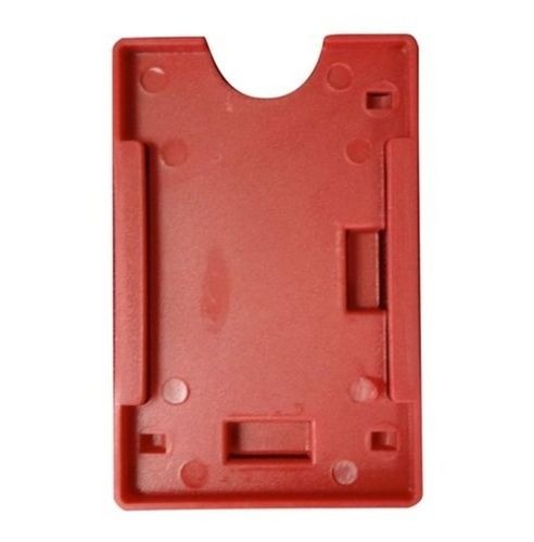 Lightweight Red Rectangle Shape Plastic Id Card Holder Used In Schools, Offices  Perfect Bound