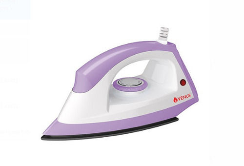 Pink And White Aluminum Electric Dry Iron, 240V  Cord Length: 2 Millimeter (Mm)