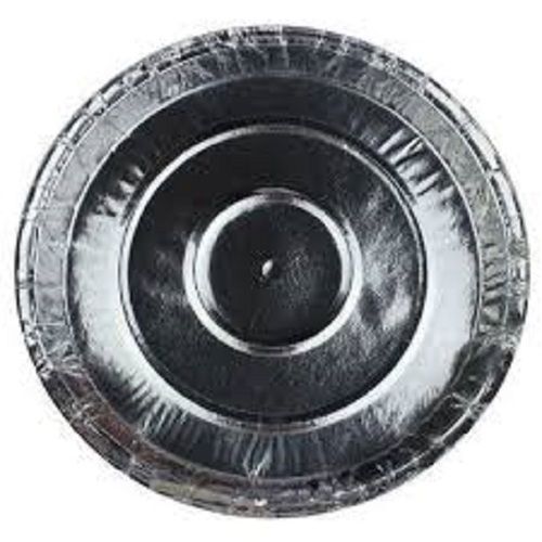 Recyclable Biodegradable And Eco Friendly Round Silver Disposable Paper Plate