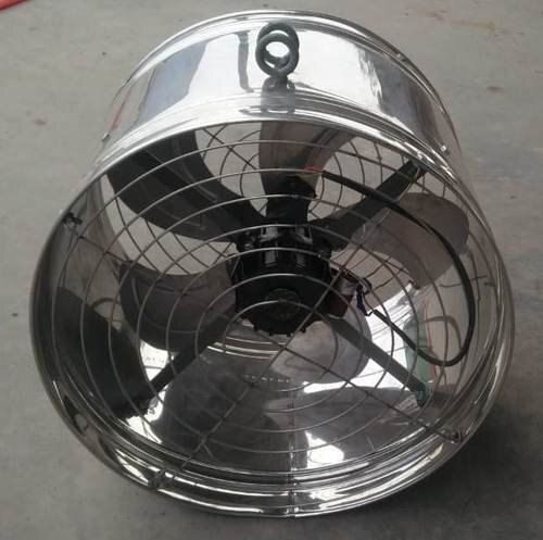 Grey Stainless Steel Electric Power Long Lasting Duct Mounted Air Circulator Fan