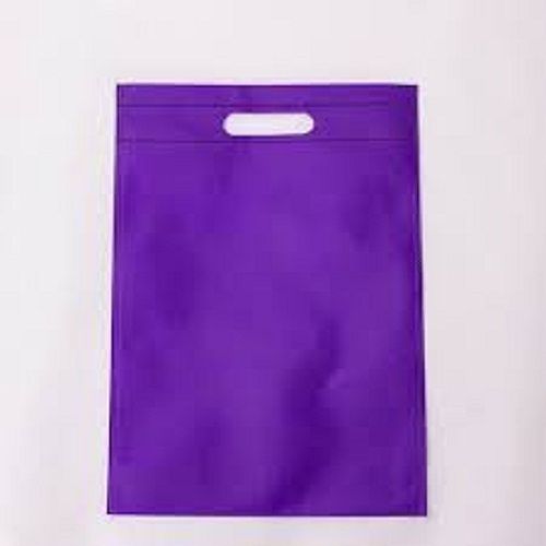 Tear Resistance Eco Friendly Purple D Cut Non Woven Carry Bag For Daily Use Handle Length: 5 Inch (In)