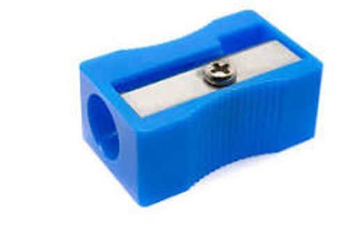 Blue Color And Plastic Body Pencil Sharpener With SS Blades