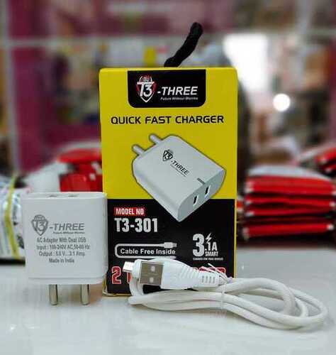 Light Weight And Fast Charging Speed Portable White Usb 4Amp Mobile Charger Body Material: Plastic at Best Price in New Delhi | S.P. Gupta Electrical