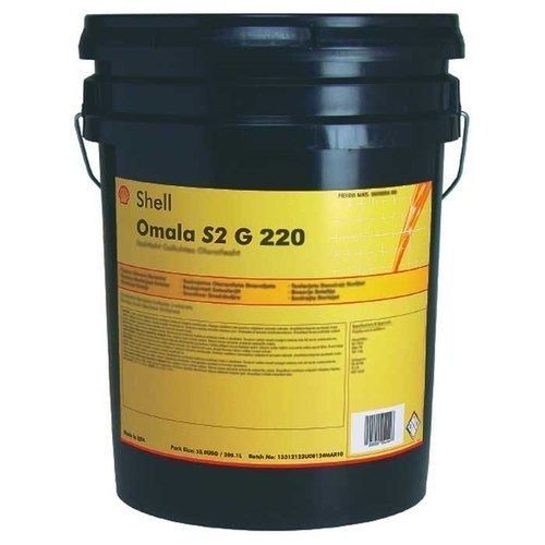 Yellow Shell Omala S2 G 220 Industrial Gear Oil Low Pour Point And More Viscosity Index