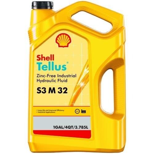 Yellow Shell Tellus Zinc Free Hydraulic Fluid S3 M 32 Oil For Industrial Use Low Pour Point 