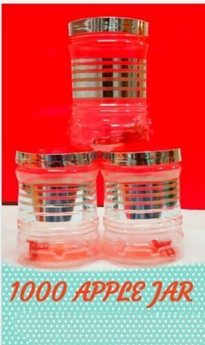 Red Elegant Storage And Transparent Round Shape - Plastic Pet Jar