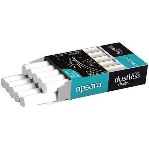 Environmental Friendly Easy To Usable Plain White Dustless Apsara Chalk Stick