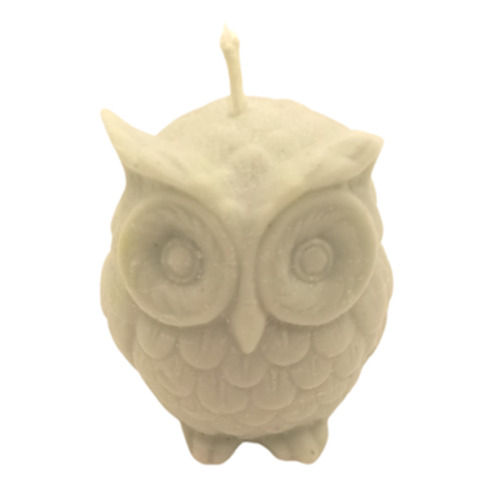 Environmentally Friendly White Owl Shape Soy Wax Animal Candle 