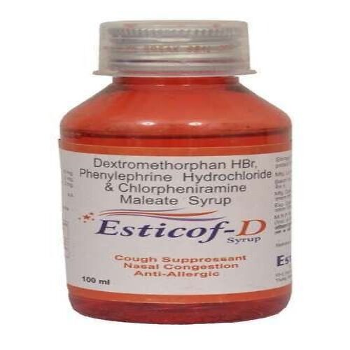 Esticof-D Cough Syrup For Relief From Cold And Cough, 100 Ml
