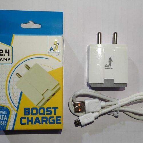 Fast Charging Lightweight Reliable Compact Portable Dual USB Port Mobile Charger - Plastic Body, 6-Foot Cord, Sleek White Design | Charge Two Devices Simultaneously
