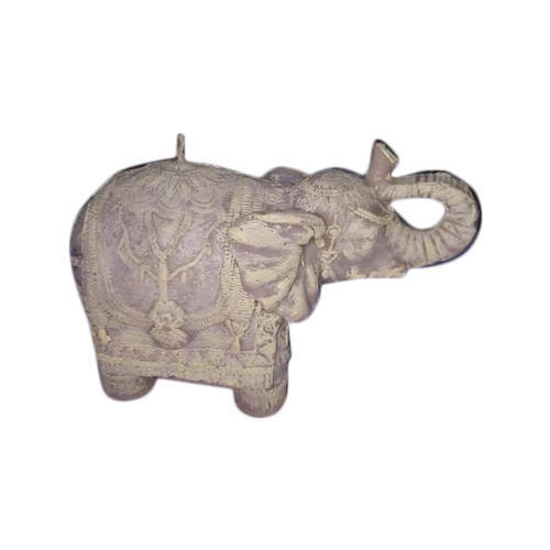Grey Elephant Shape Size 2 X 3 Feet Paraffin Wax Animal Candle 