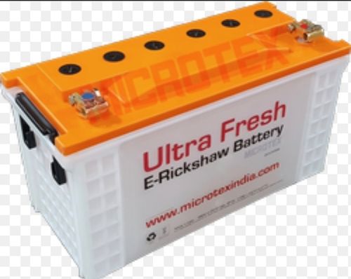 Heat Resistance And Long Life Span Yellow And White E Rickshaw Battery Nominal Voltage: 12 Volt (V)