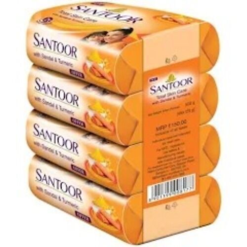 Yellow Santoor Sandalwood And Turmeric Bath Soap For Younger Looking And Glowing Skin