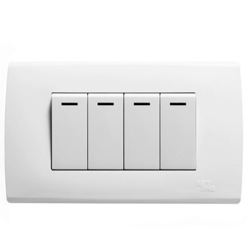 Plastic White Solid Eco Friendly Energy Efficient Leak Proof Electrical Modular Switches