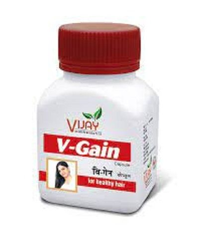 100% Natural and Veg 60 Capsules Ayurvedic V-Gain For Healthy Black Long Dandruff-Free Hair