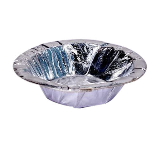 Biodegradable Eco Friendly And Disposable Silver Coated Round Paper Bowls