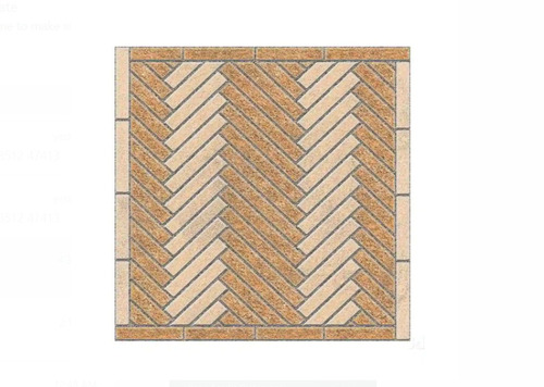 Ceramic Floor Tiles - 12 mm Thickness Brown with Designer Pattern | Acid-Resistant Wear-Resistant Water-Resistant Polished Finish